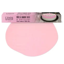 Pâte à sucre rose étalée-Cerf Dellier Hot