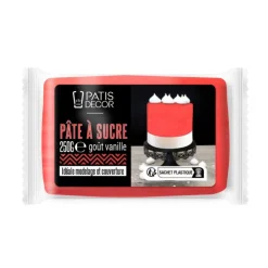 Pâte à sucre rouge 250 g-Cerf Dellier Outlet