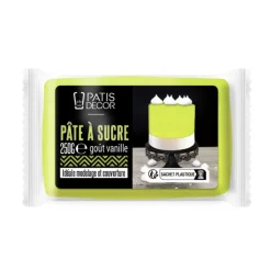 Pâte à sucre vert citron 250 g-Cerf Dellier Best