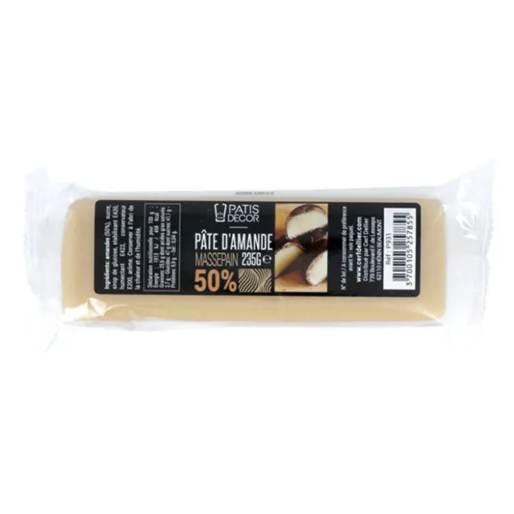 Pâte d'amande neutre 50% 235 g-Cerf Dellier New
