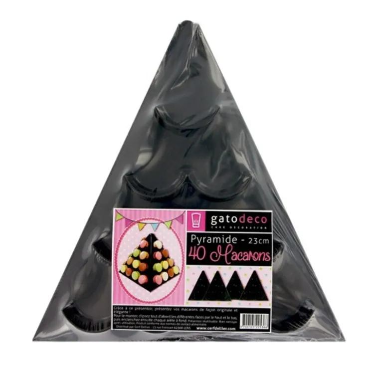 Pyramide à macarons noire-Cerf Dellier Sale