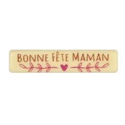 Rectangle Chocolat blanc Bonne Fête Maman (x66)-Cerf Dellier Online