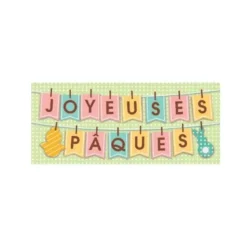 Rectangles azyme Joyeuses Pâques (x24)-Cerf Dellier