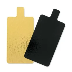Rectangles carton avec languette Or / Noir (x 200)-Cerf Dellier Clearance