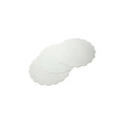 Rond carton festonné blanc (x250)-Cerf Dellier New