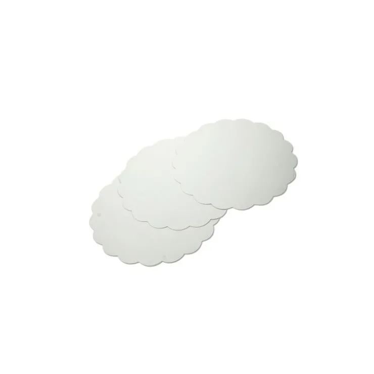 Rond carton festonné blanc (x250)-Cerf Dellier New