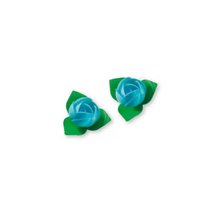 Roses bleues avec feuilles x10-Cerf Dellier Hot