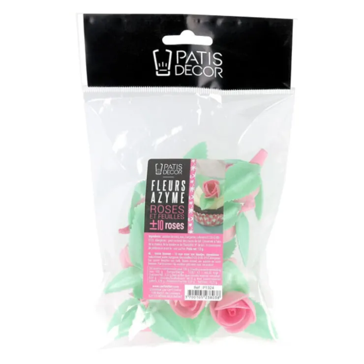 Roses roses avec feuilles x10-Cerf Dellier Online