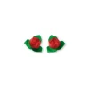 Roses rouges avec feuilles (x10)-Cerf Dellier Clearance