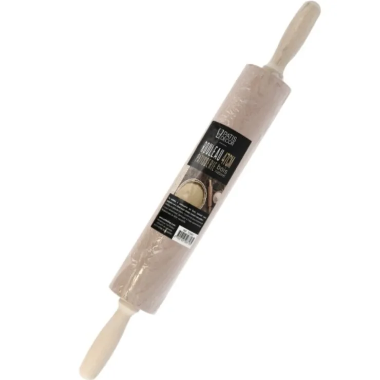 Rouleau à pâtisserie hêtre à poignées 47 cm-Cerf Dellier