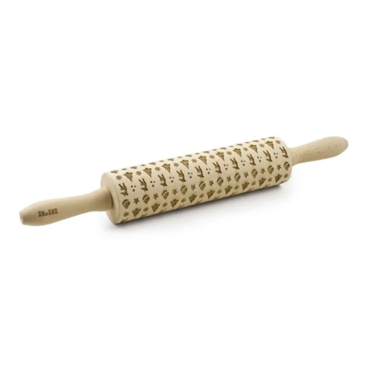 Rouleau empreintes en bois Noël-Cerf Dellier Best