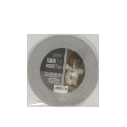 Ruban argenté pailleté 38 mm (22 m)-Cerf Dellier Best