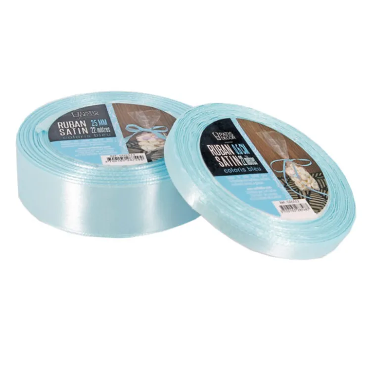 Ruban bleu satin (22 m)-Cerf Dellier Sale