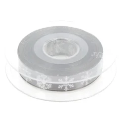 Ruban Flocons gris 15 mm (20 m)-Cerf Dellier Discount