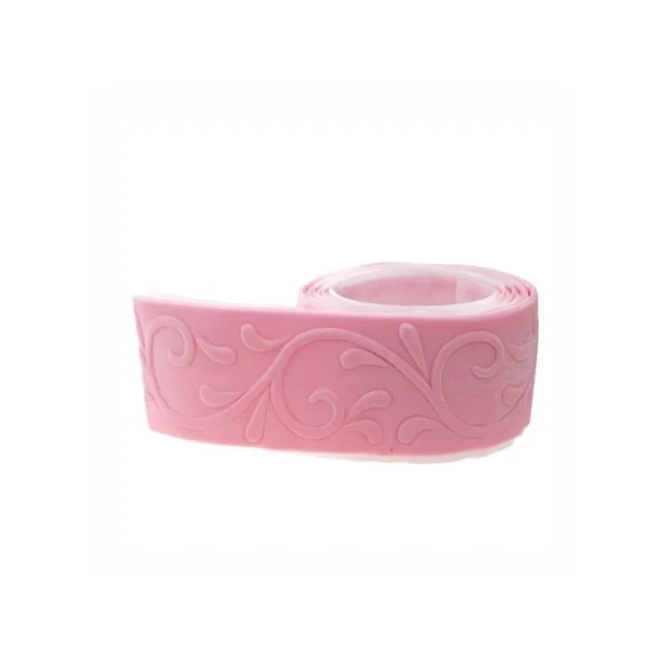 Ruban pâte à sucre rose arabesques (1,25 m)-Cerf Dellier Best