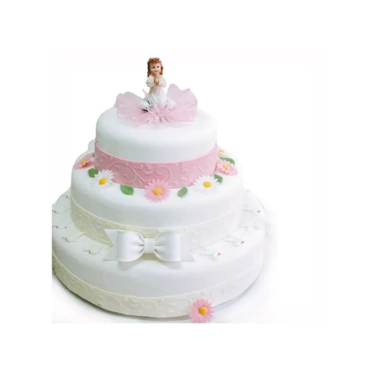 Ruban pâte à sucre rose arabesques (1,25 m)-Cerf Dellier Best