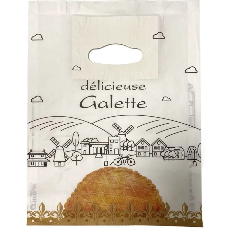 Sac à galette kraft blanchi (x100)-Cerf Dellier Online