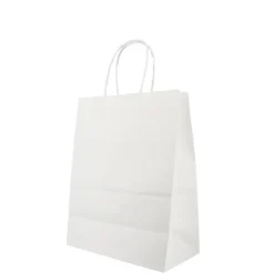 Sac en papier blanc - 21x11x27 cm-Cerf Dellier Discount