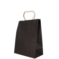 Sac en papier noir - 21x11x27 cm-Cerf Dellier New