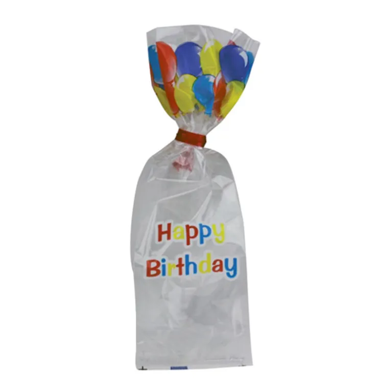 Sachets Happy Birthday fond plat + liens (x25)-Cerf Dellier