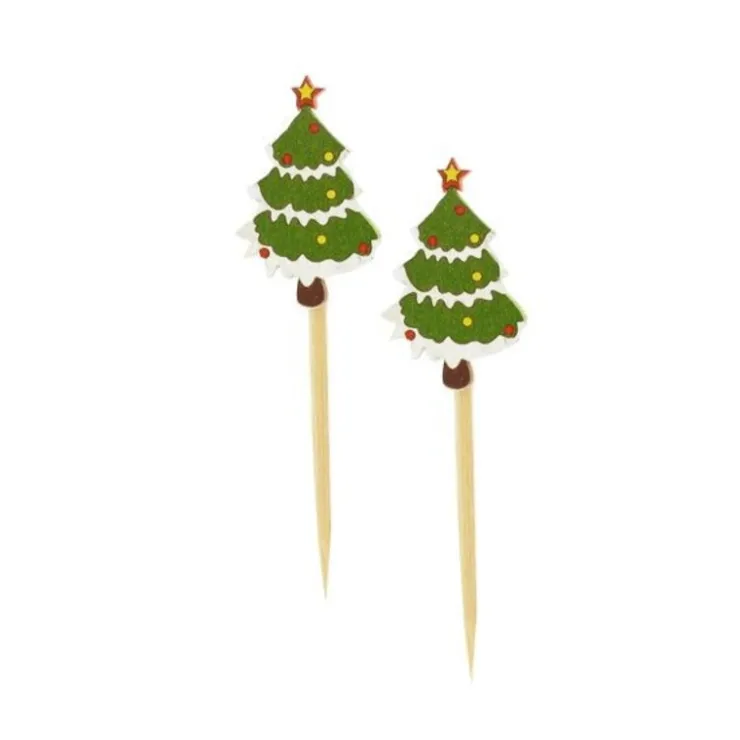 Sapin de Noël décoré sur pique (x50)-Cerf Dellier Clearance