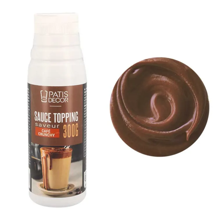 Sauce topping saveur café crunchy 300 g-Cerf Dellier Hot