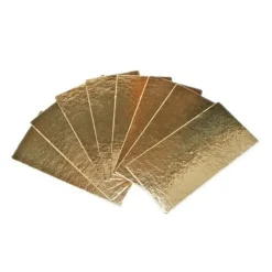 Semelles à bûche or 35 x 10 cm Patisdecor (x5)-Cerf Dellier