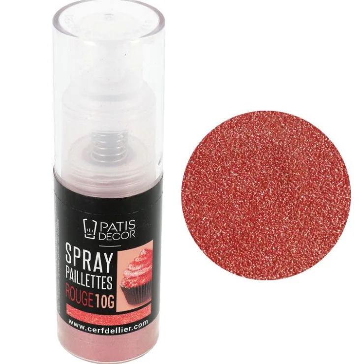 Spray de paillettes rouge-Cerf Dellier Best