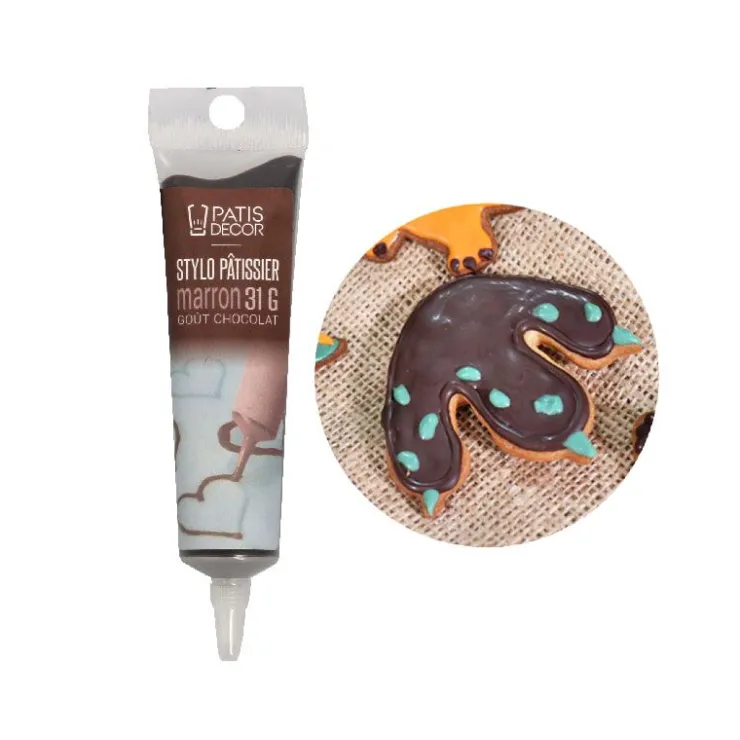 Stylo pâtissier marron goût chocolat-Cerf Dellier Online