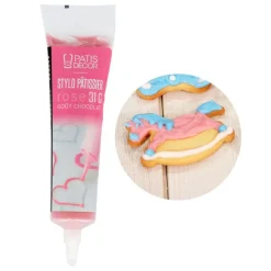 Stylo pâtissier rose goût chocolat-Cerf Dellier Discount