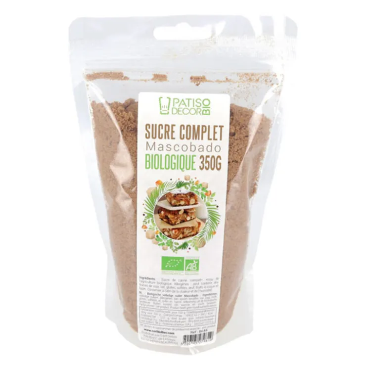 Sucre complet Mascobado Bio 350 g-Cerf Dellier