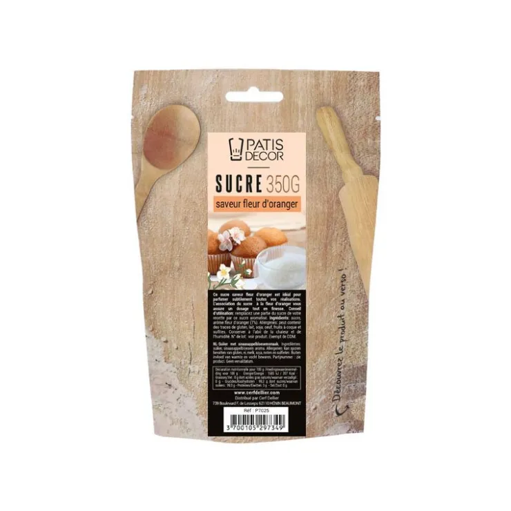Sucre saveur fleur d'oranger 350g-Cerf Dellier Outlet