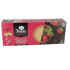 Tartelettes sablées au beurre (x9)-Cerf Dellier Outlet