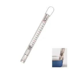 Thermomètre confiseur gaine inox +80 +200°C avec crochet-Cerf Dellier Best