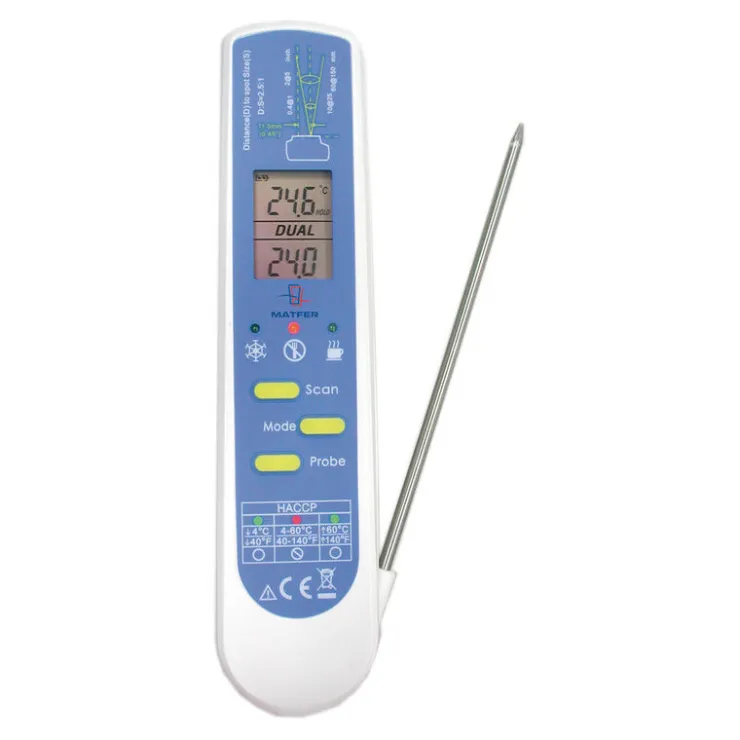 Thermomètre DUO infra-rouge sonde repliable IP65 de -55° à +330° c-Cerf Dellier Clearance