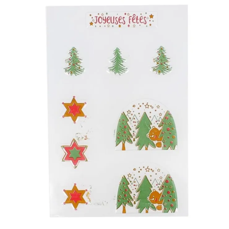 Transfert chocolat thème Noël Ourson-Cerf Dellier Hot