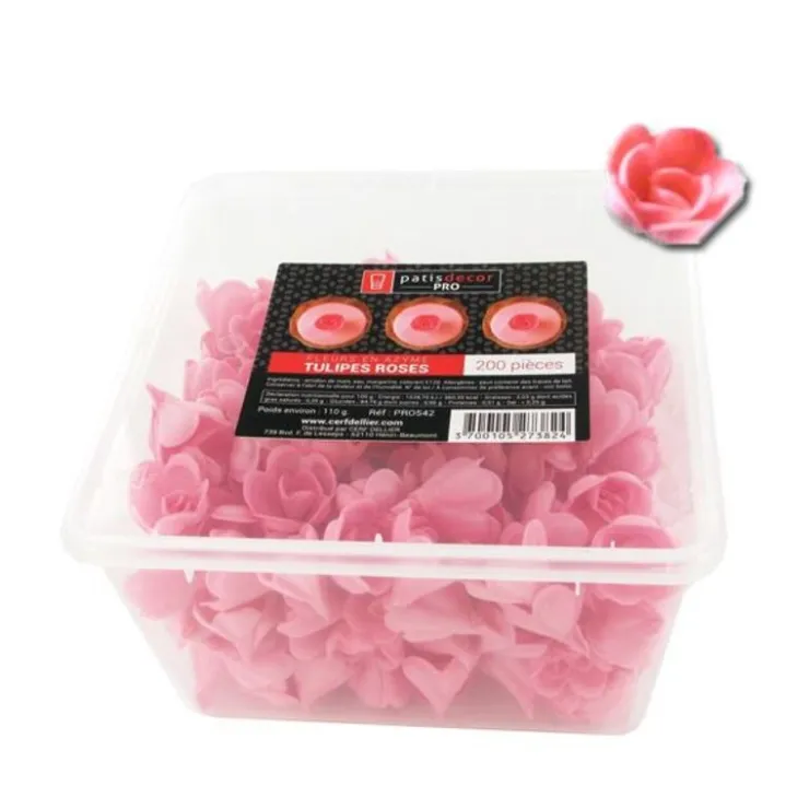 Tulipes roses en azyme (x200)-Cerf Dellier Sale