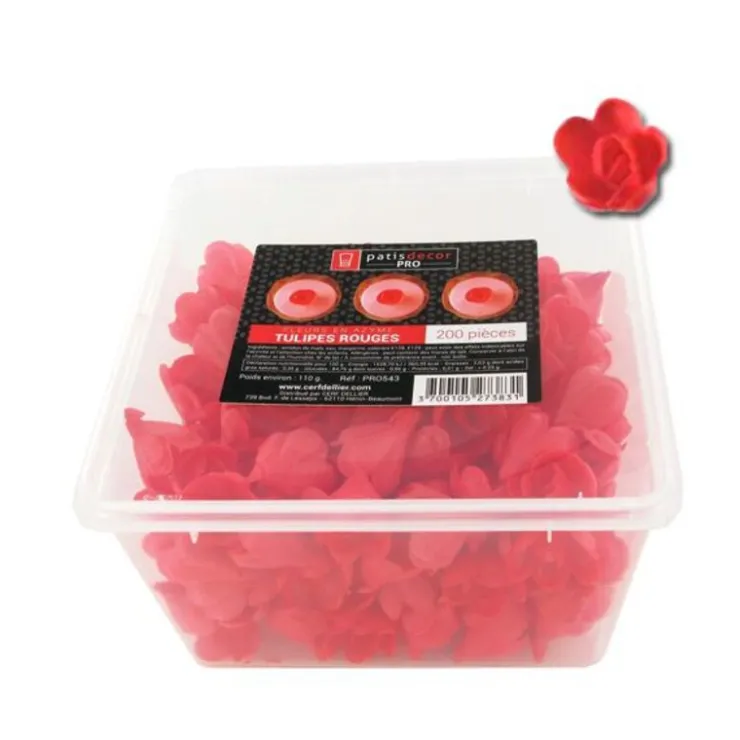 Tulipes rouges en azyme (x200)-Cerf Dellier Hot