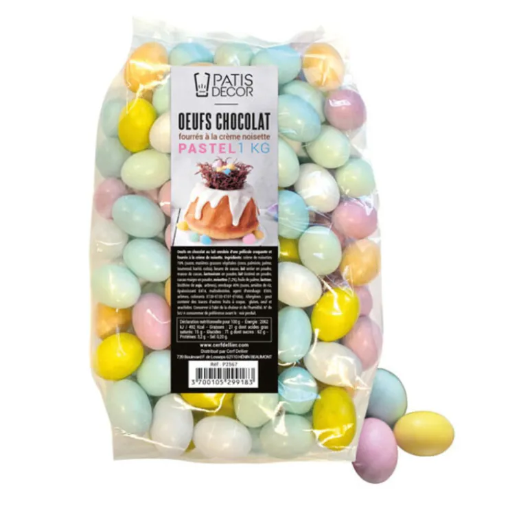 Œufs de caille en chocolat fourrés pastel 1 kg-Cerf Dellier Best