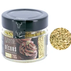 Vermicelles comestibles dorés 70 g-Cerf Dellier
