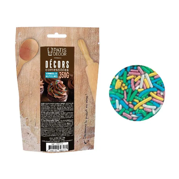 Vermicelles comestibles multicolores 350 g-Cerf Dellier Sale